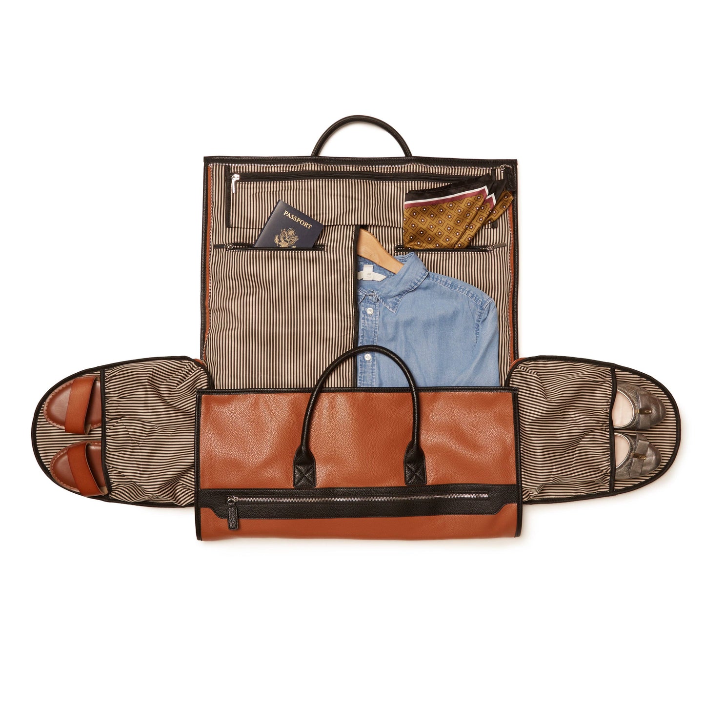 Siena 2-n-1 Garment Bag - Chestnut