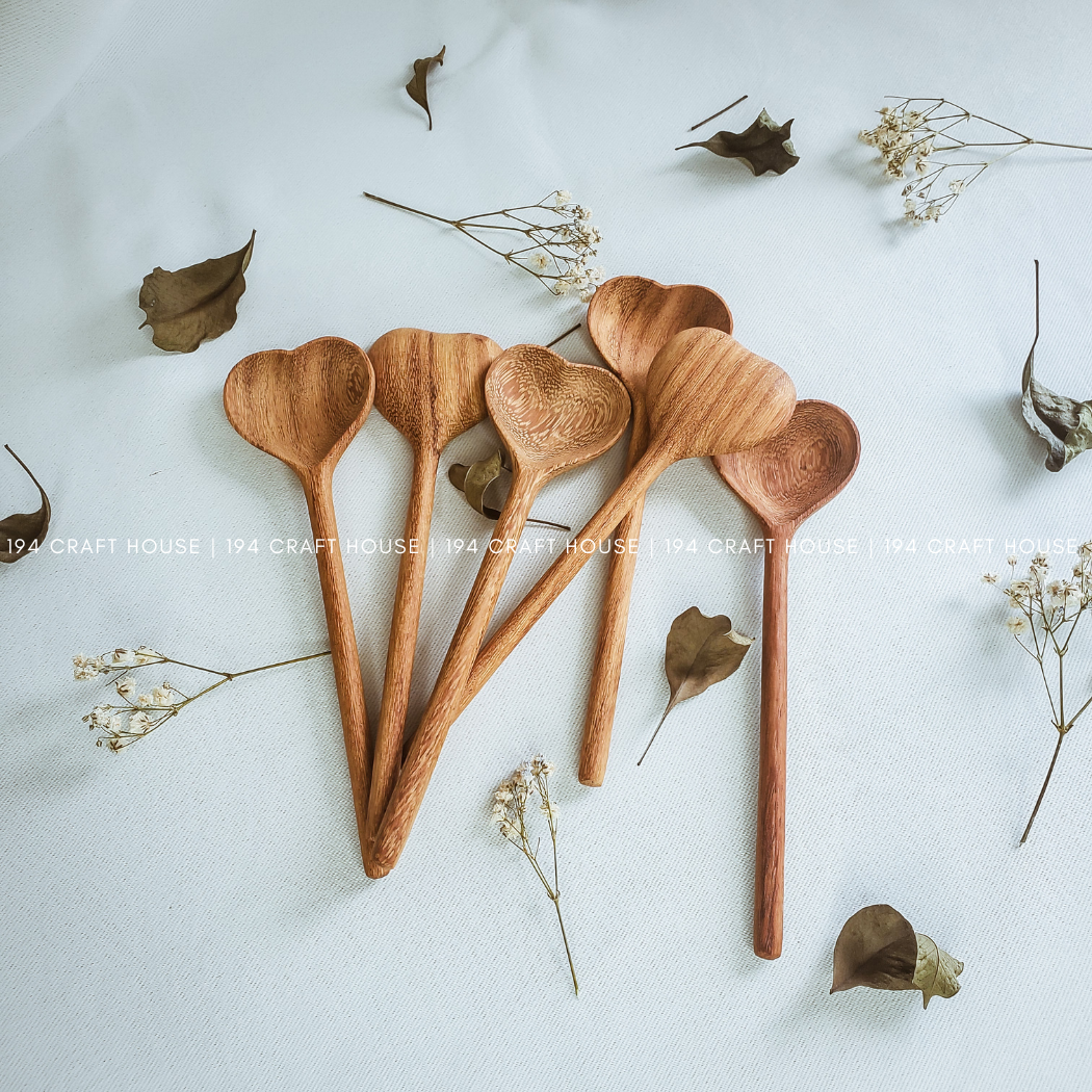 Large Wooden Heart Shaped Spoon