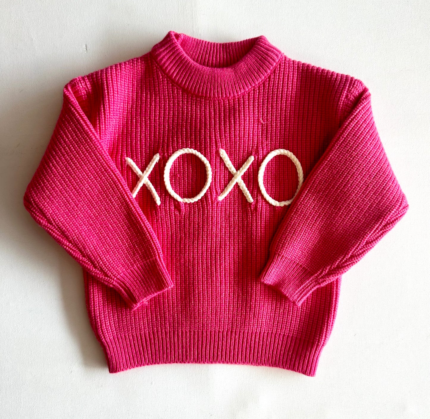 XOXO embroidered Chunky Sweater