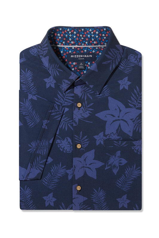 Blue Floral Button Up