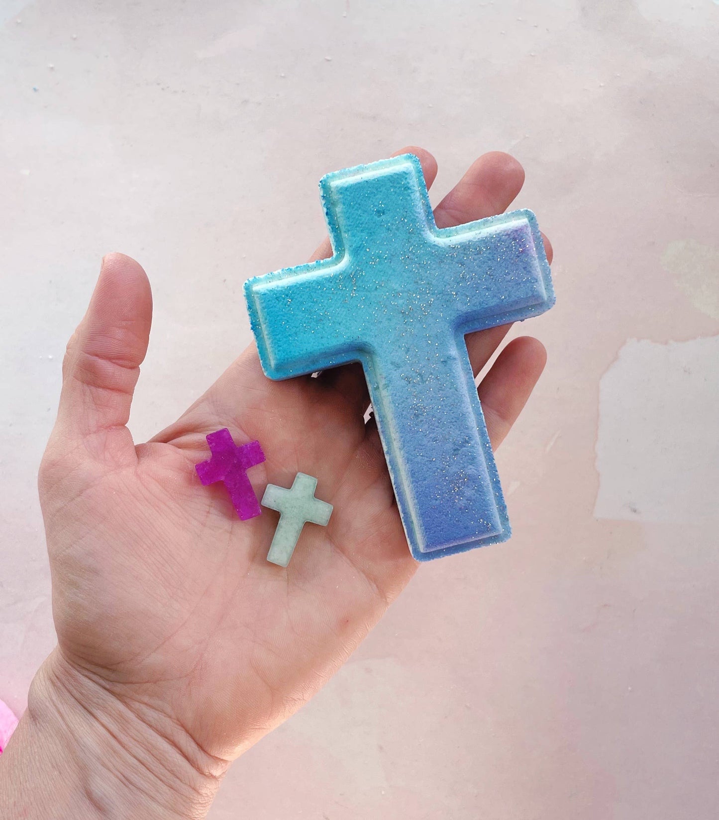 Cross Bath Bomb - with stone cross inside!