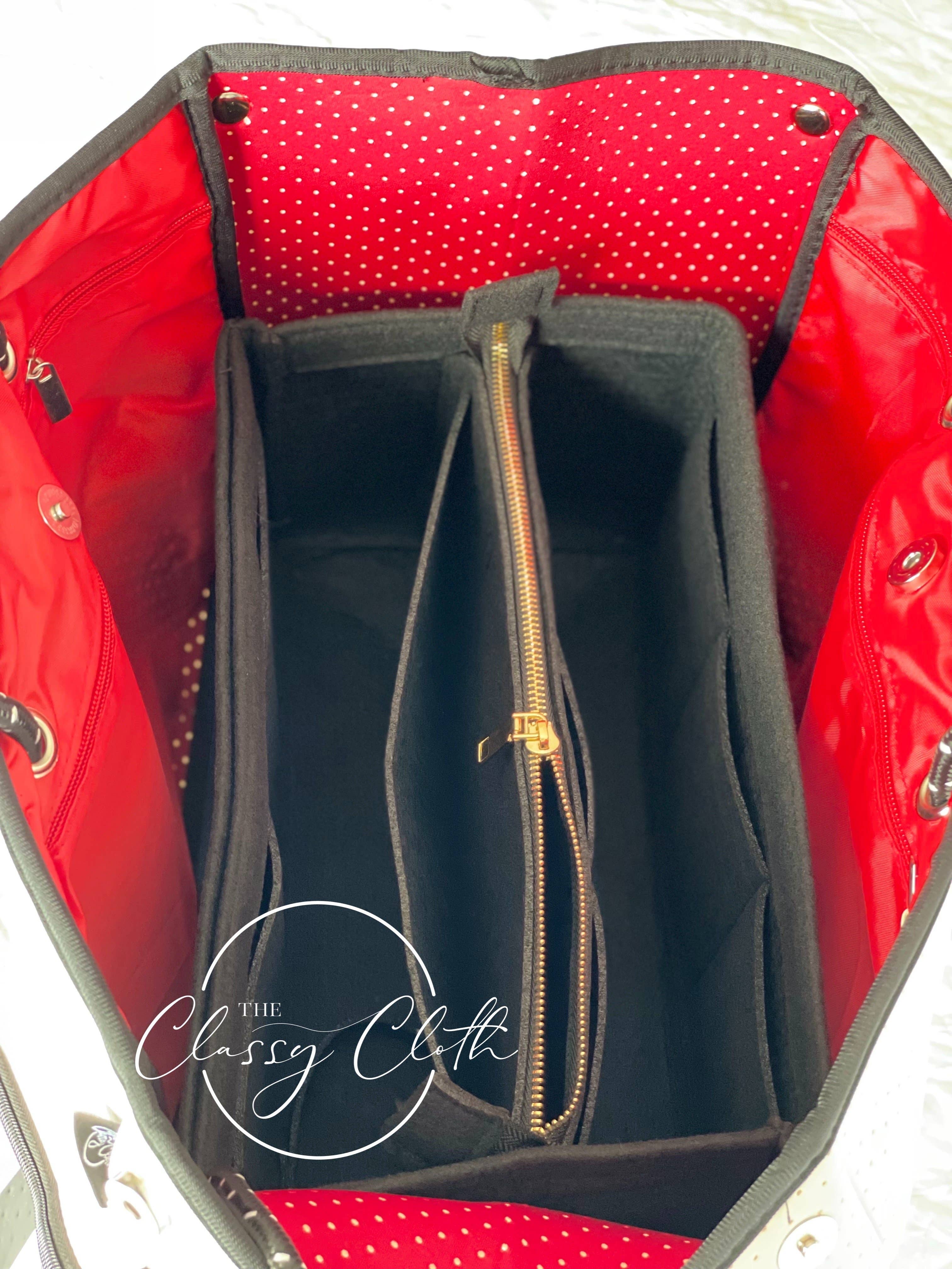 Handbag Organiser Insert Expandable Liner Bag Pouch Zipper Closure Tote  Organiser Diaper Bag Cosmetic Travel Bag Liner Pouch With Handle (black)  (grey | Fruugo UK