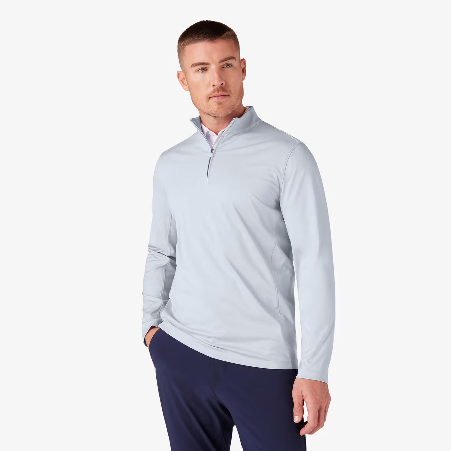 Keeton Quarter Zip - Sky Heather