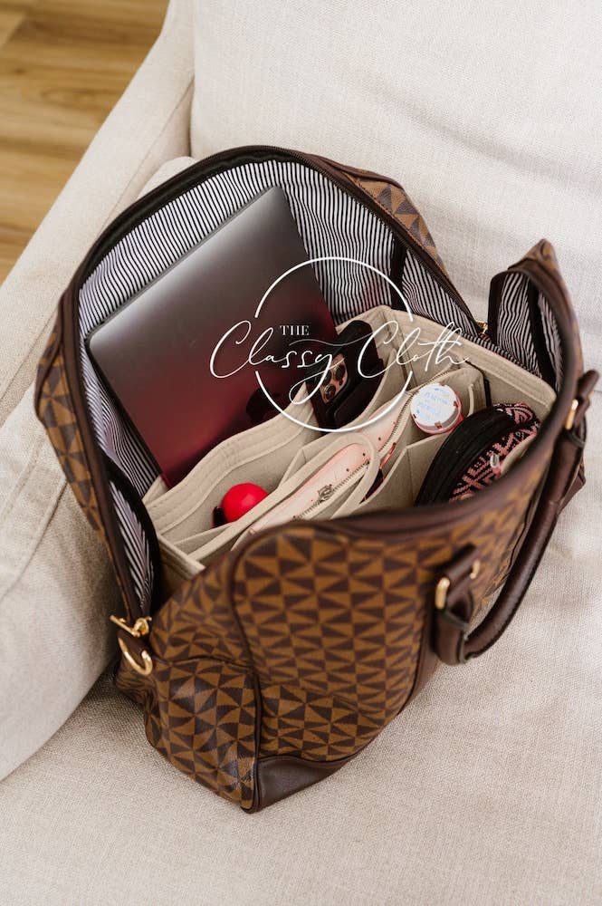 HyFanStr Purse Organizer Insert for Handbags,Tote Bag Organizer Insert  Zipper Bag for Women, Handbag Organizer Inside Liner with 15 Pockets, Beige  XS : Amazon.in: Bags, Wallets and Luggage