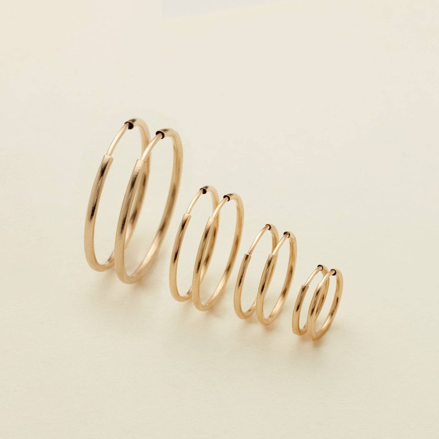 Live In Hoop Earrings - Silver 12mm