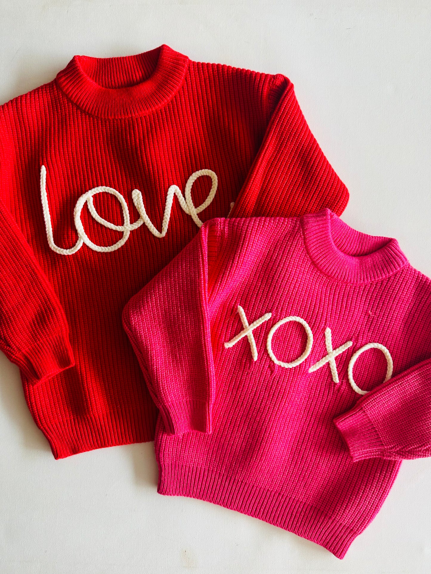 XOXO embroidered Chunky Sweater