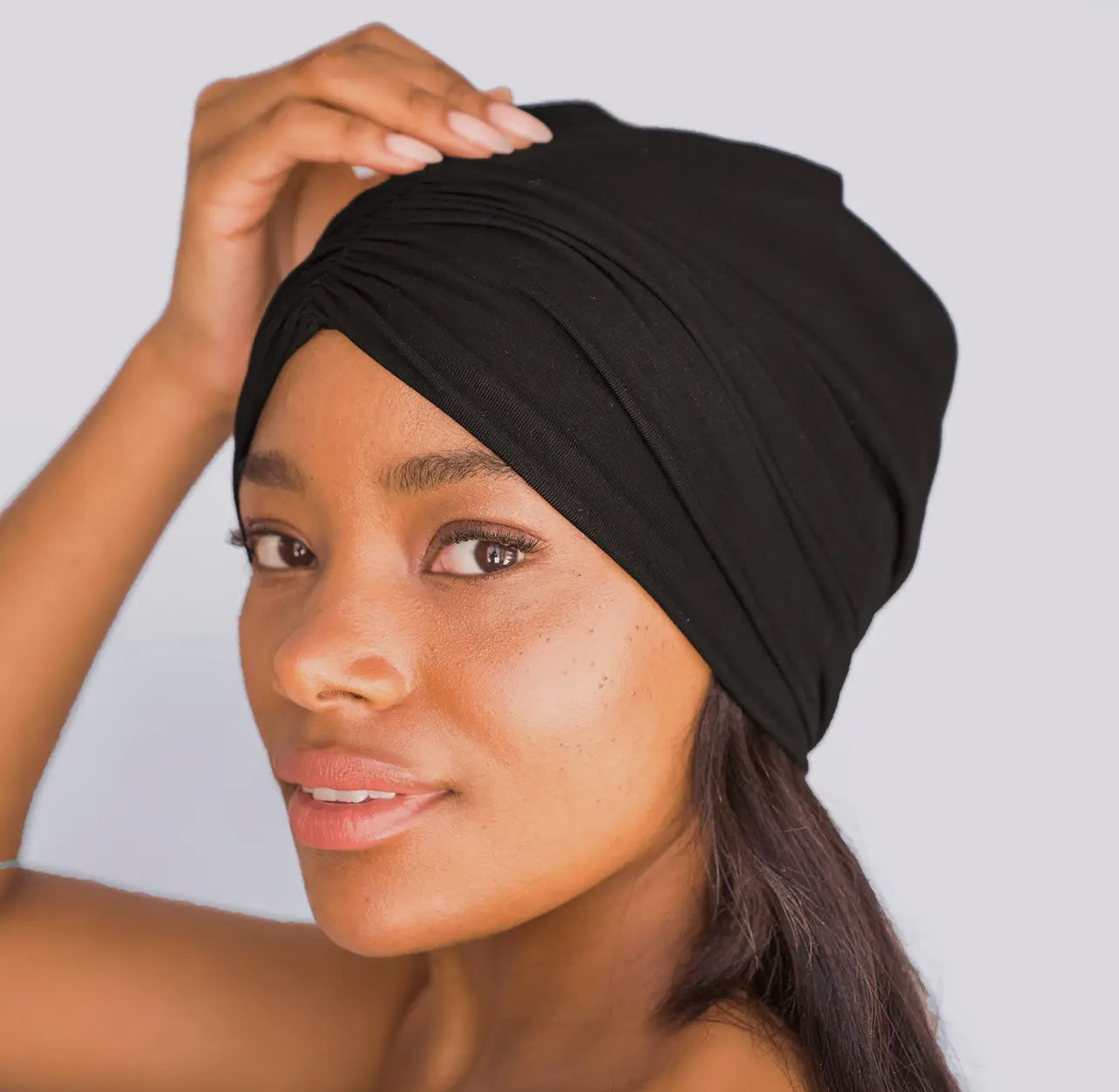 Sleep Beanie with Satin Lining - Black