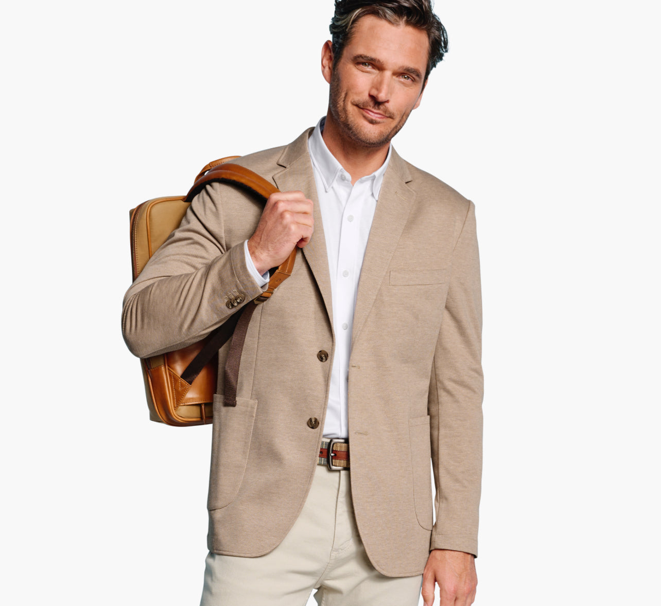 XC FLEX KNIT BLAZER - Tan Twill