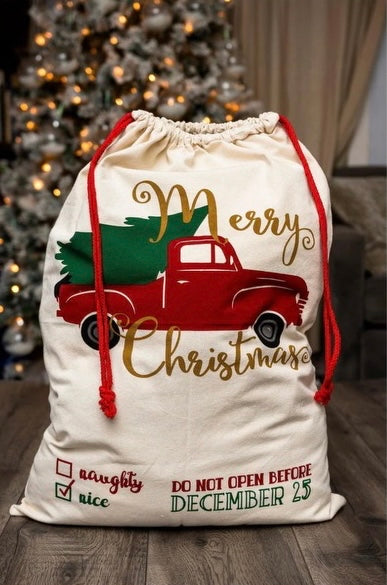 Red Truck Santa Sack