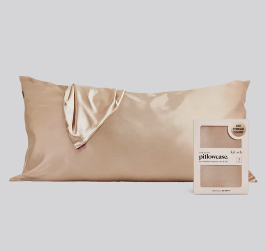 Satin King Pillowcase - Champagne