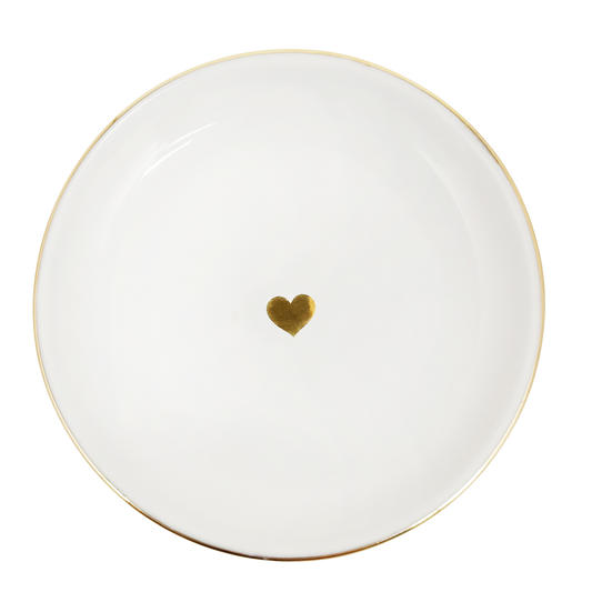 Gold Heart Jewelry Dish