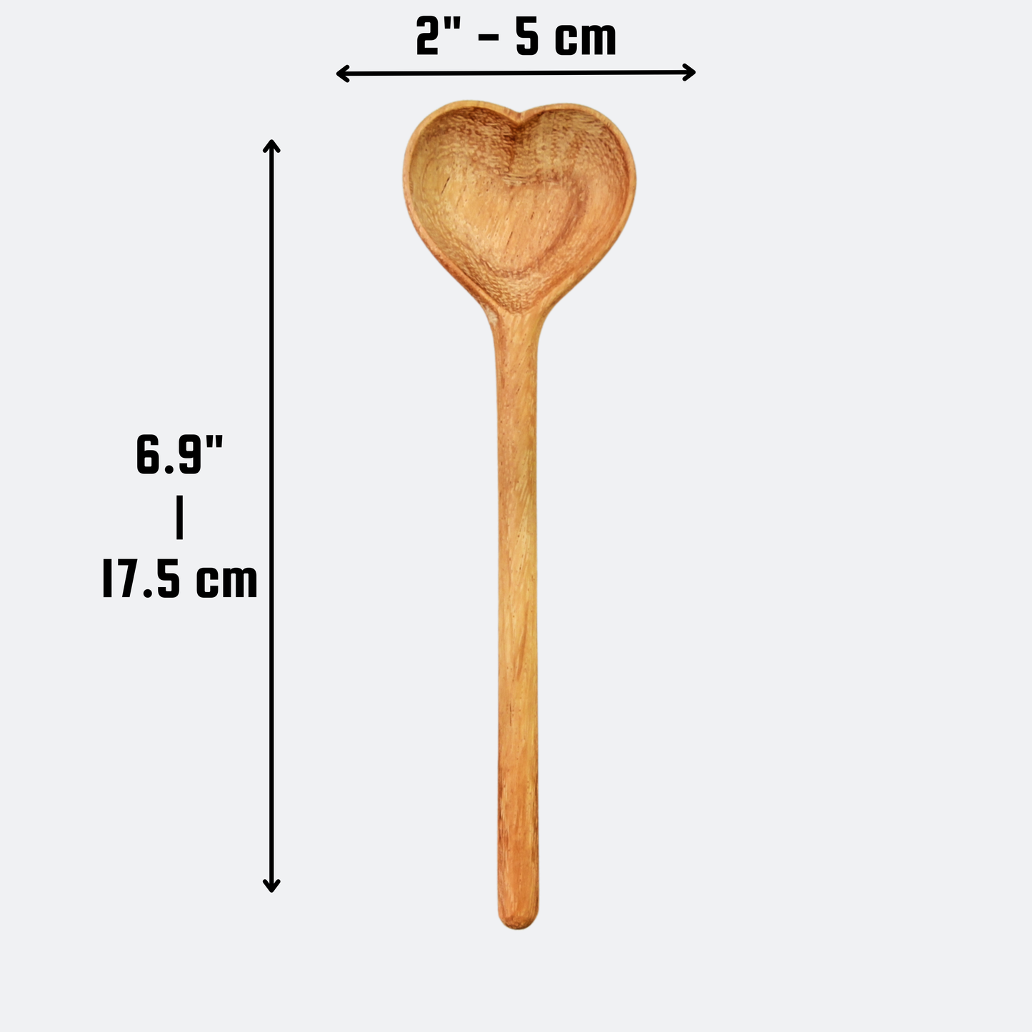 I Love Coffee Engraved Wooden Heart Spoon