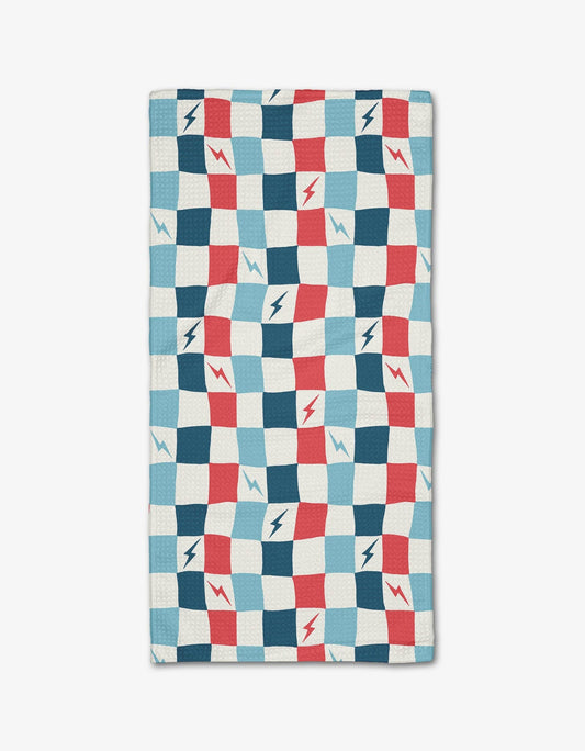 Lightening Bolt Chess Bar Towel