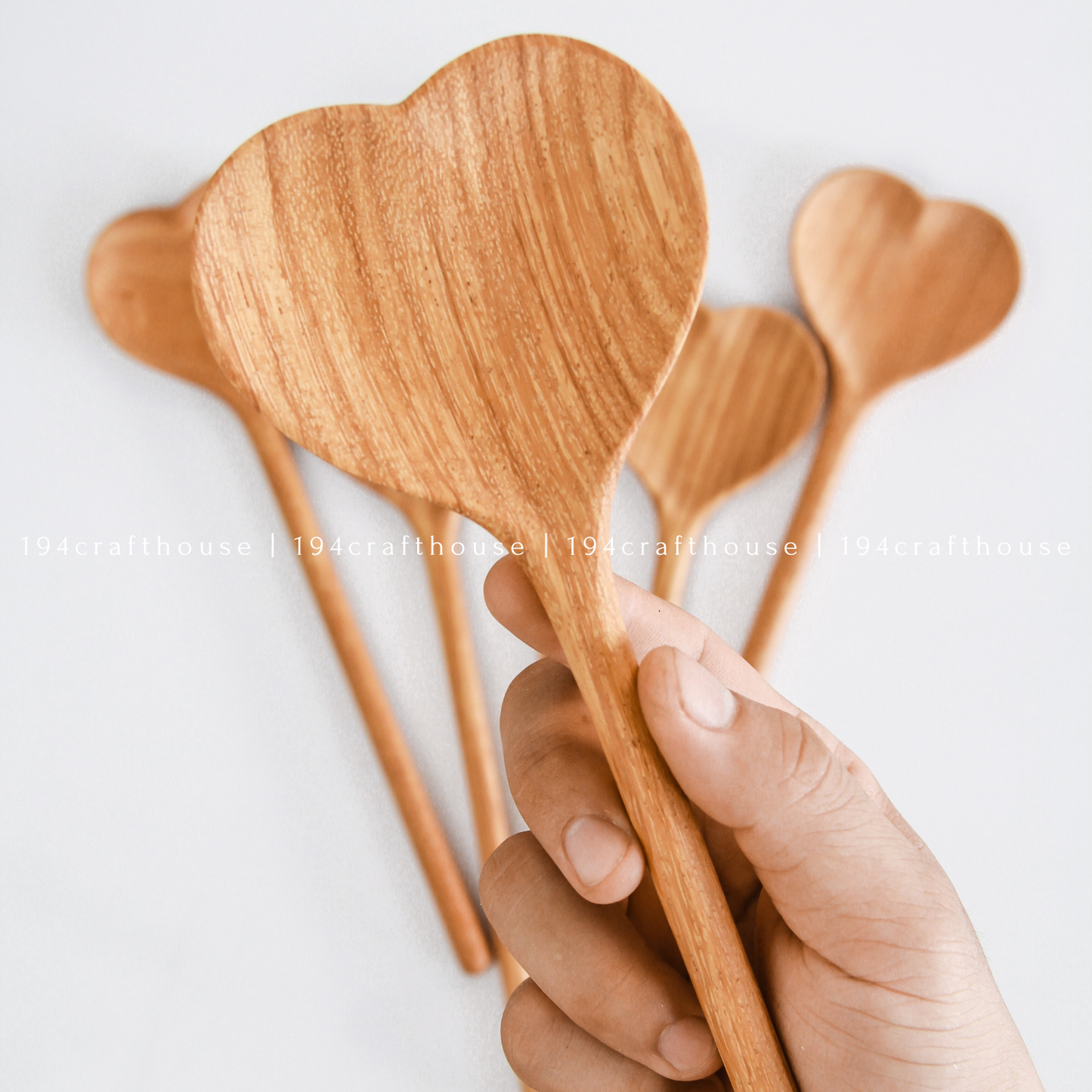 Large Wooden Heart Shaped Spoon