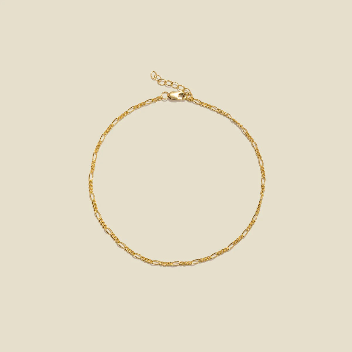 Figaro Chain Anklet - Gold Filled