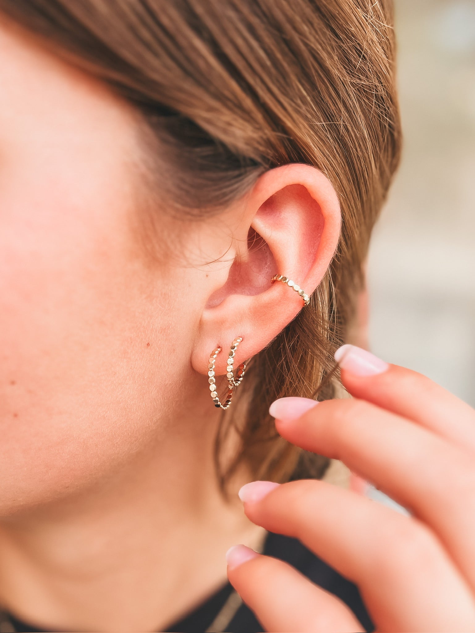 Made by Mary Poppy Hoop Earrings | Delicate, Perfect Everyday Staple Rose Gold Filled / 20mm