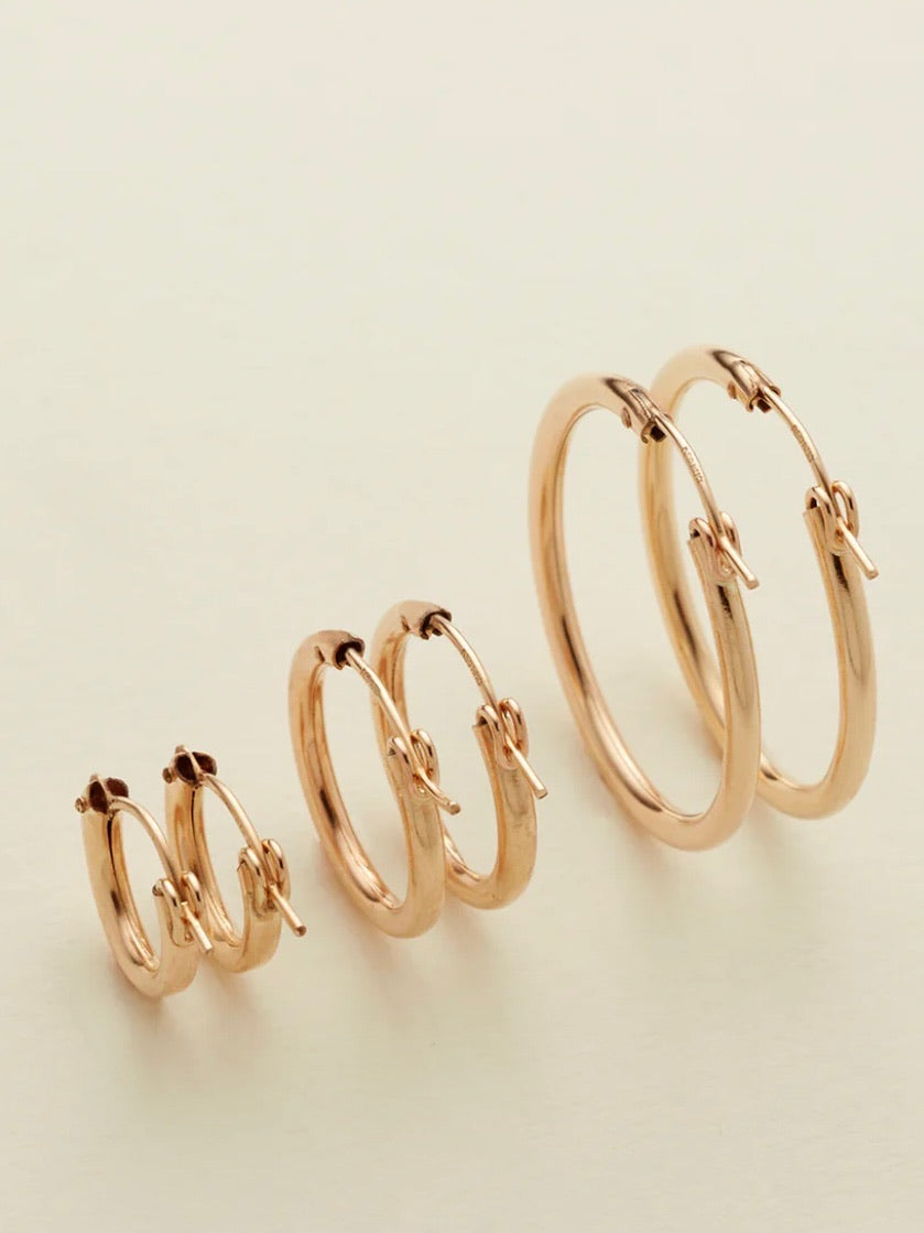 Maude Hoop Earrings - Gold Filled 13mm