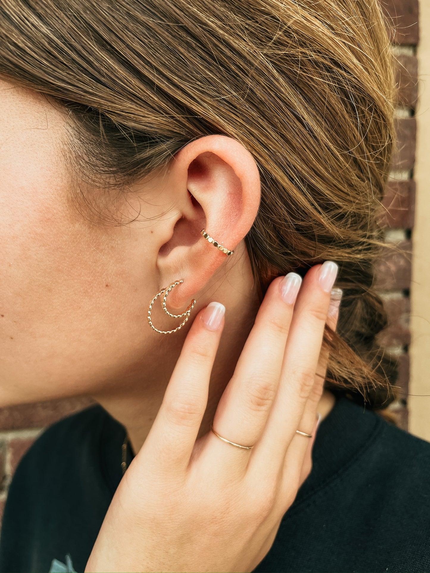 Poppy Hoop Earrings - Gold Filled 10mm