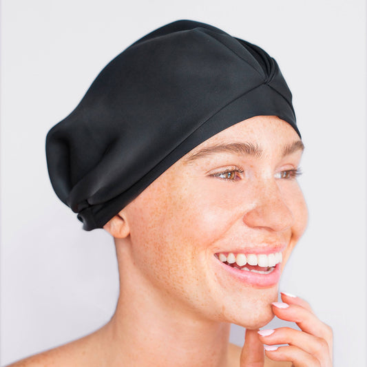 Satin Sleep Bonnet - Black