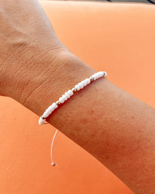 Surf Babe: 14K Beaded Adjustable Bracelet