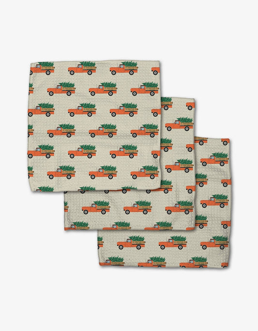 Christmas Ride Dishcloth Set