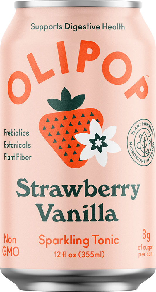 Olipop Prebiotic Sparkling Tonic Drink - Strawberry Vanilla