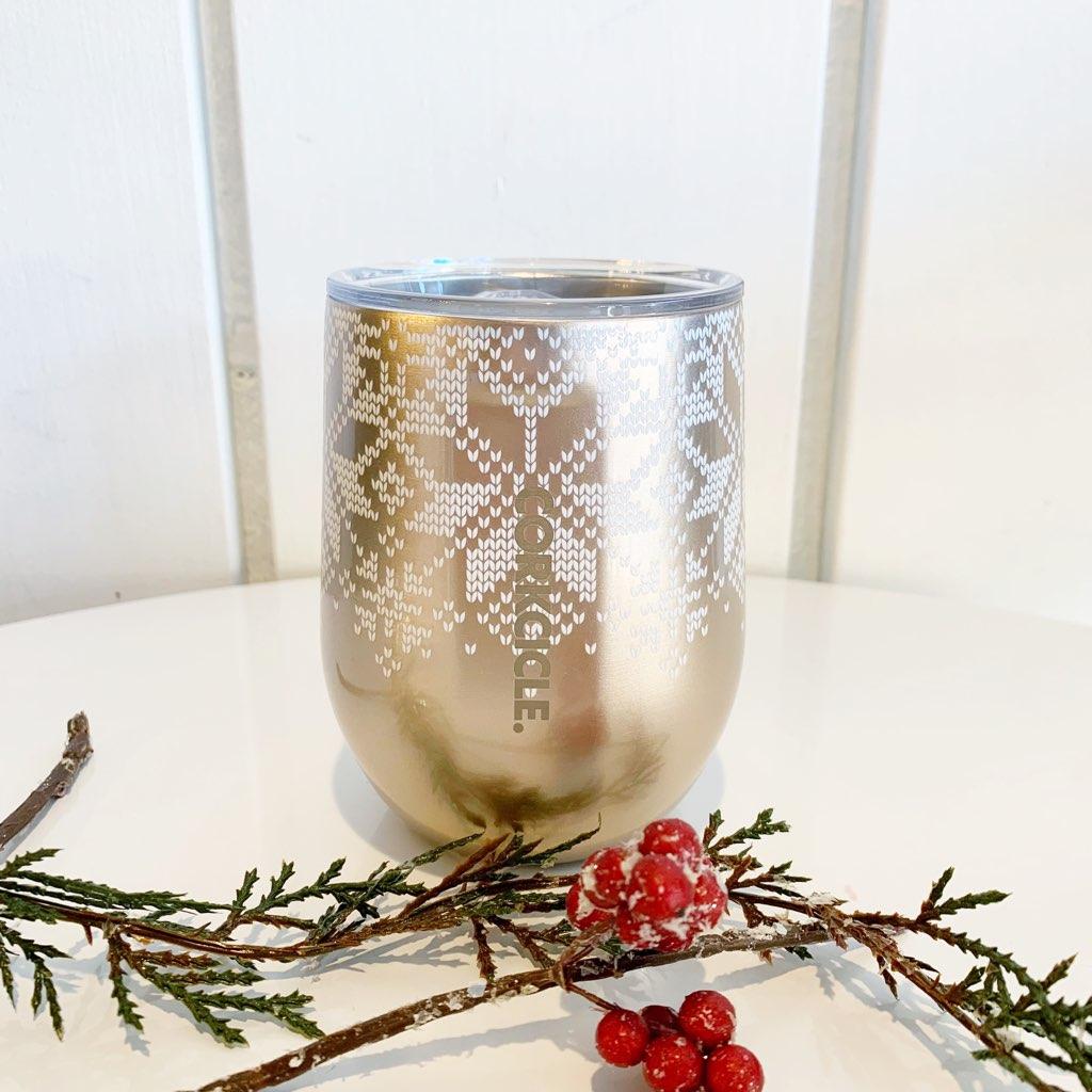 Corkcicle 12oz Fairisle Stemless