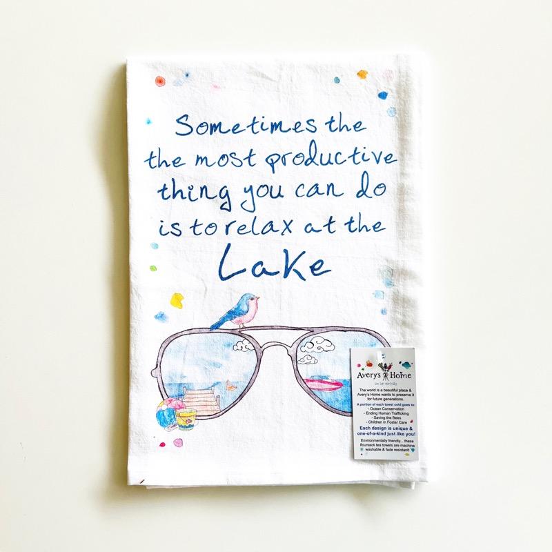 Best thing to do is relax at the Lake Dish Towel