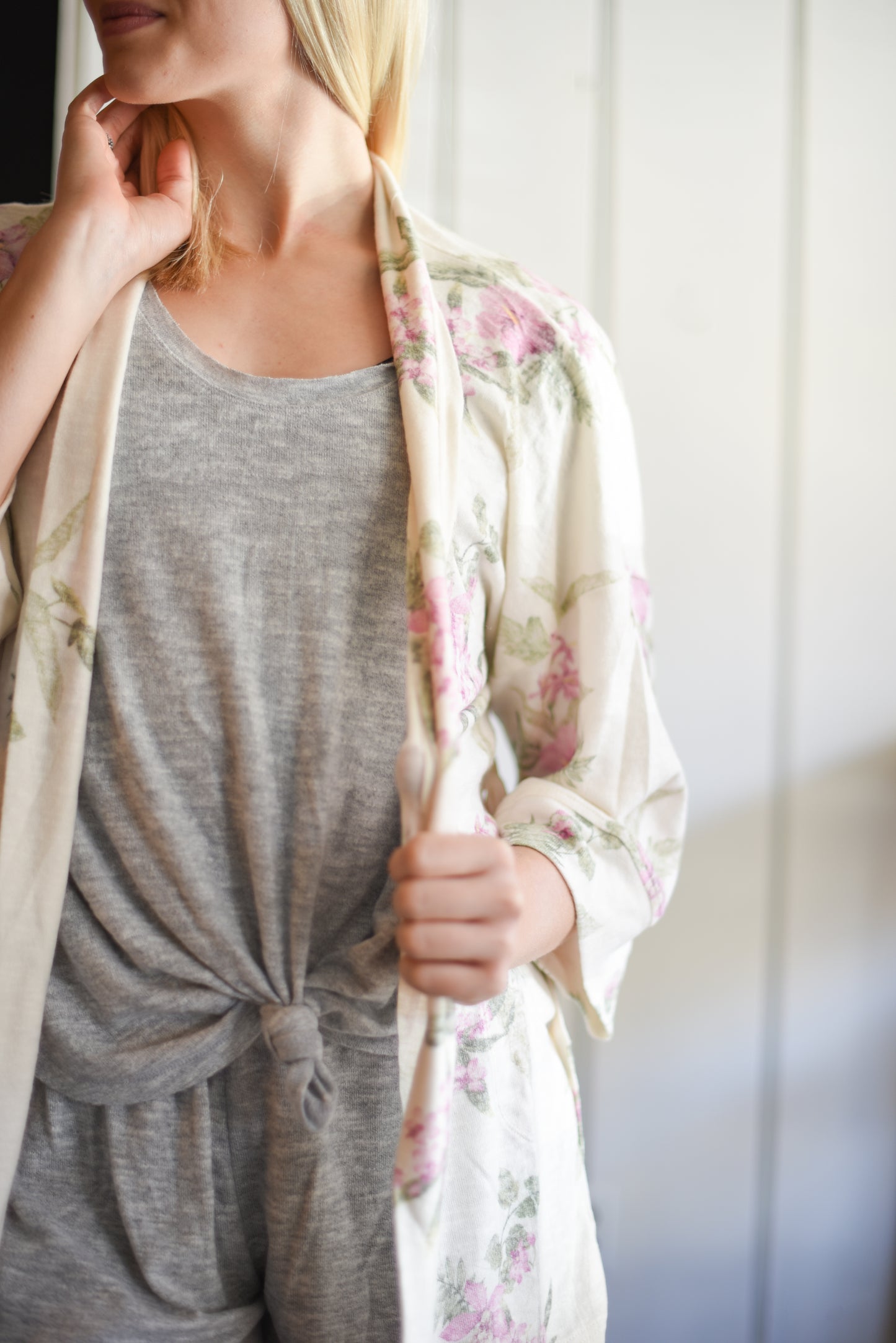 Vacay Floral Robe - Bone