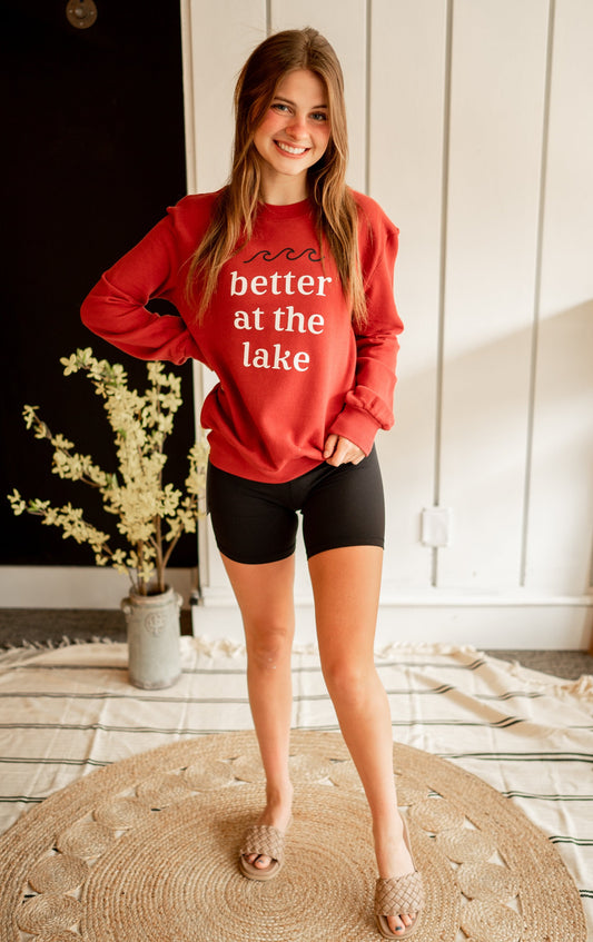 Better at the Lake Sweater - Red