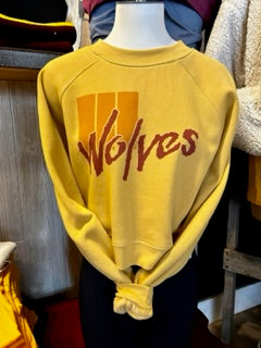 Wolves Raglan Pullover - Heather Mustard