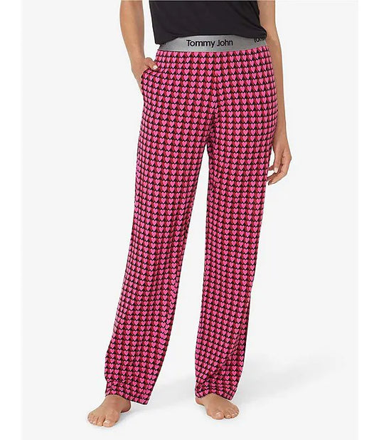 Women's Second Skin Sleep Pant - Pink Hearts