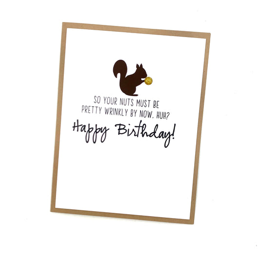 Birthday Old Wrinkly Nuts Card