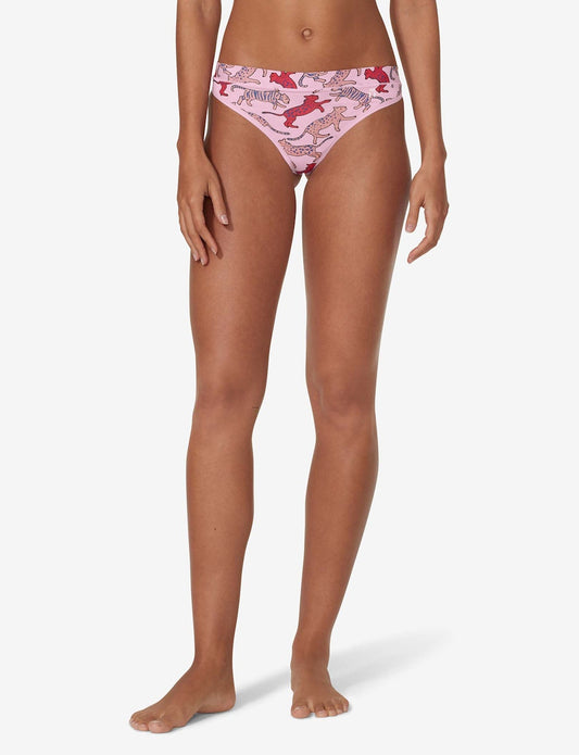 Women's Second Skin Thong - Blush Cats