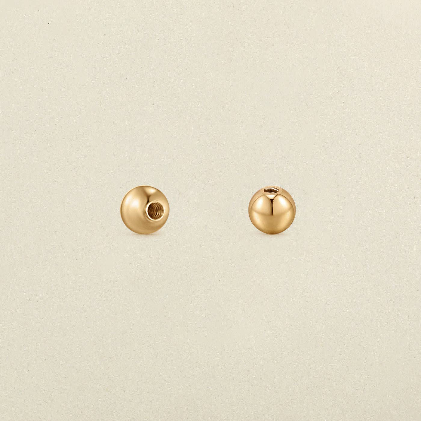 Add-On Earring Ball Backs: Gold Vermeil