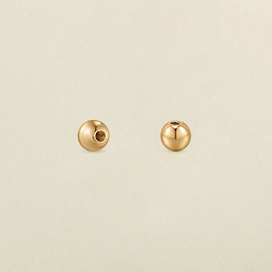 Add-On Earring Ball Backs: Gold Vermeil