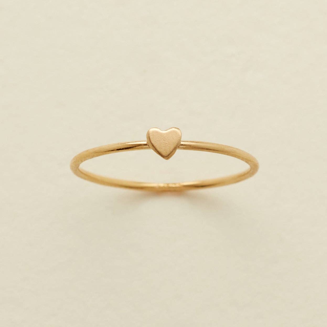 Heart Stacking Ring - Gold Filled/8